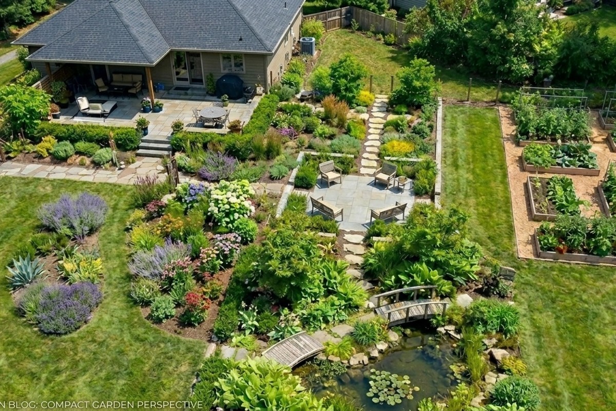 Hydrozoning in a garden, with plants grouped by similar water and light needs for efficient care.